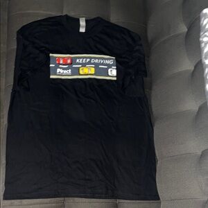 Keep Driving Graphic Black Tee - Unbranded